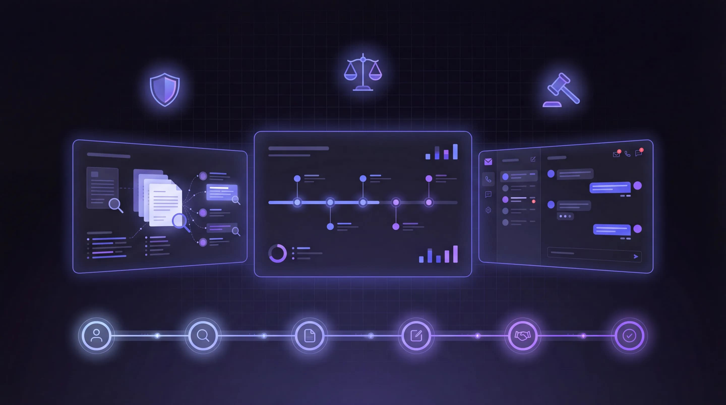 From Intake to Resolution. Every Step, Accelerated. - AI workflow illustration